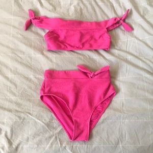 High-waisted two piece swimsuit (sold together)